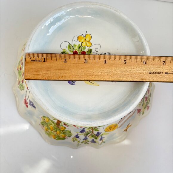 Dario Farrucci Ma Maison‎ Large Serving Bowl Hand Painted Tabletops Unlimited - Picture 8 of 9